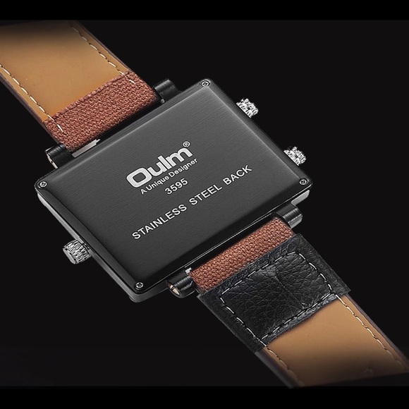 OULM MILITARY STYLE 3 TIME ZONE QUARTZ WATCH - Picture 6 of 9